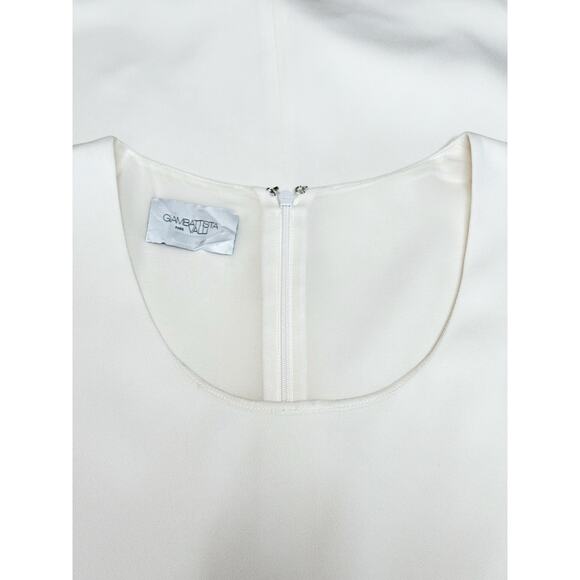 Giambattista Valli Ruffled Plissé-Silk And Cady Mini Dress 42 IT 6 US - Picture 7 of 9